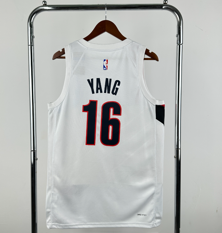 2026 NBA Portland Trail Blazers White  YANG 16#