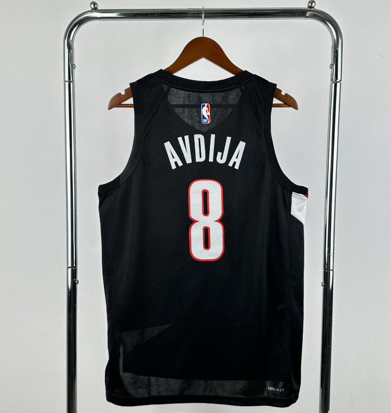 2026 NBA Portland Trail Blazers away black  AVDIJA 8#