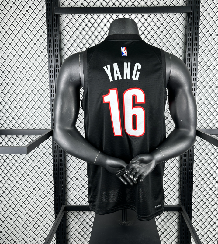 2026 NBA Portland Trail Blazers away  black  YANG 16#