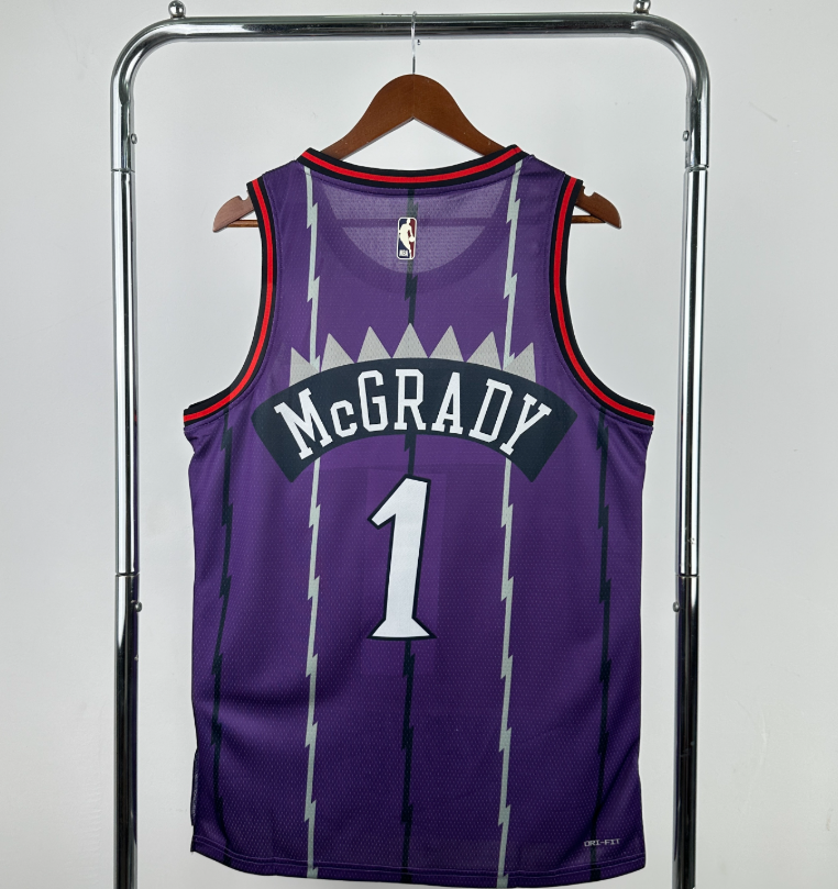 2026 NBA Toronto Raptors  retro  Purple  McGrady 1#