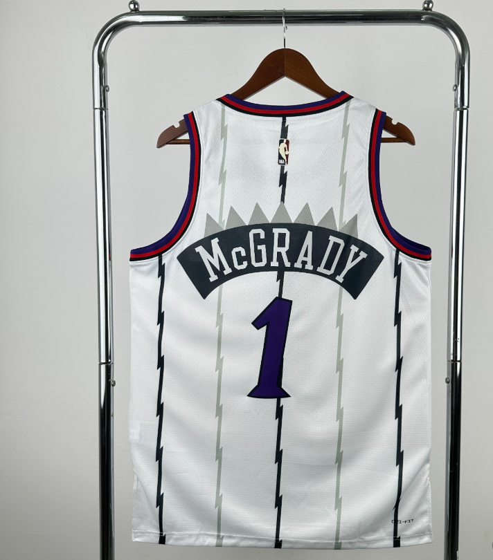 2026 NBA Toronto Raptors  retro  white   McGrady 1#