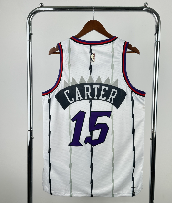 2026 NBA Toronto Raptors  retro  white   CARTER 15 #