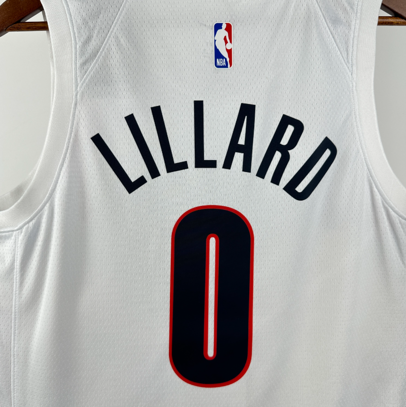 2026 NBA Portland Trail Blazers White LILLARD  0#