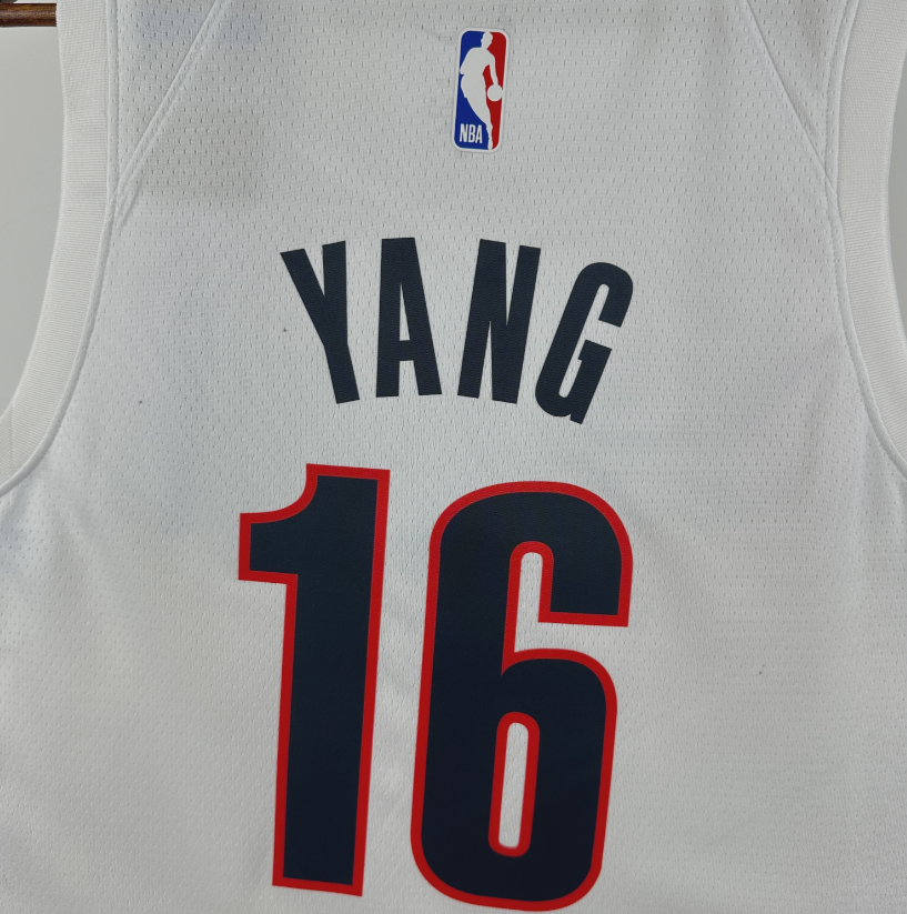 2026 NBA Portland Trail Blazers White  YANG 16#