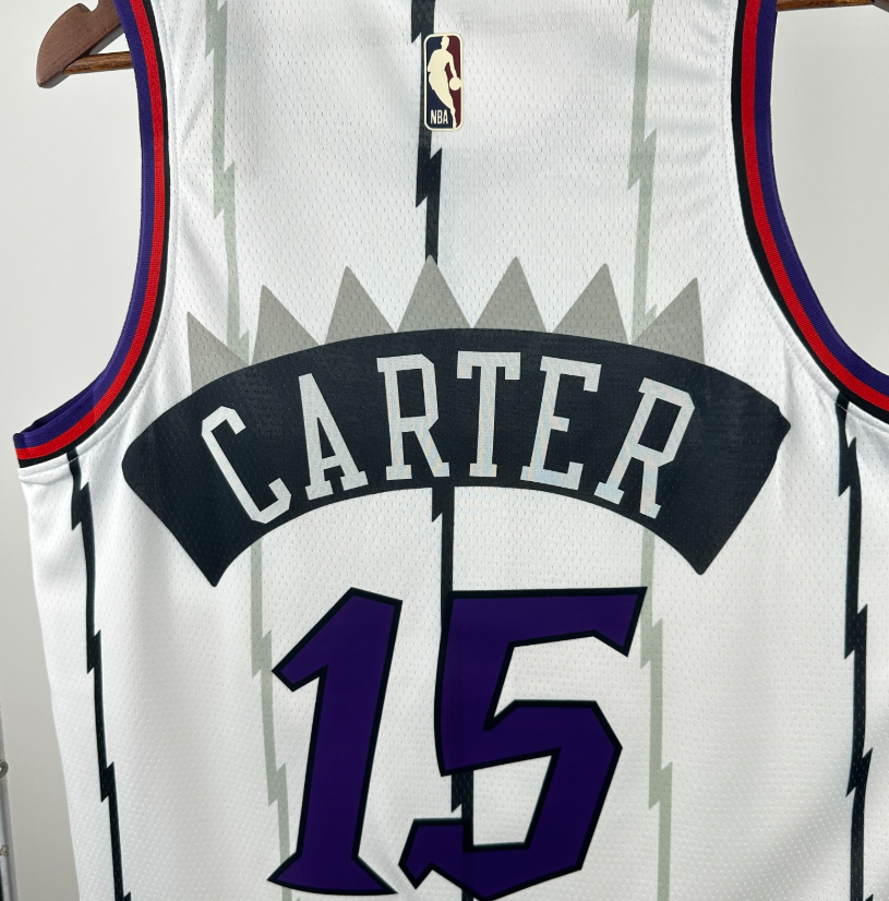 2026 NBA Toronto Raptors  retro  white   CARTER 15 #