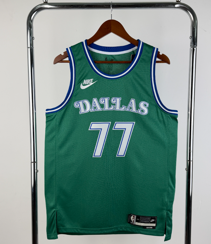 2026 NBA Dallas Mavericks  retro green  Dončić  77#
