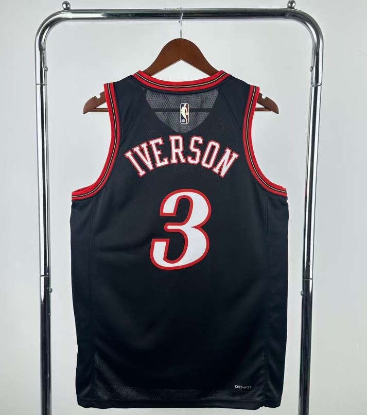 2026 NBA  Philadelphia 76ers  retro black  IVERSON 3 #