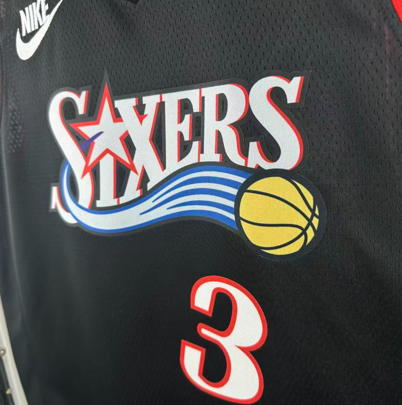 2026 NBA  Philadelphia 76ers  retro black  IVERSON 3 #