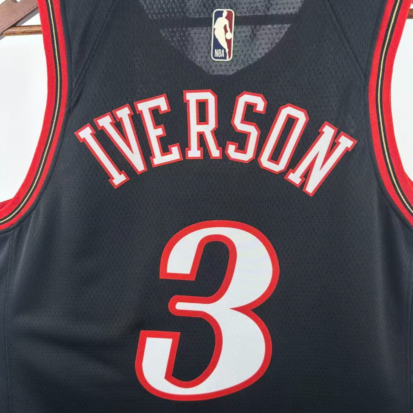 2026 NBA  Philadelphia 76ers  retro black  IVERSON 3 #
