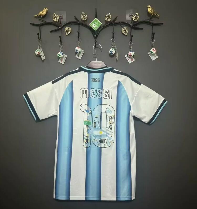 2026 World cup Argentina MESSI   home Embroidered fan version