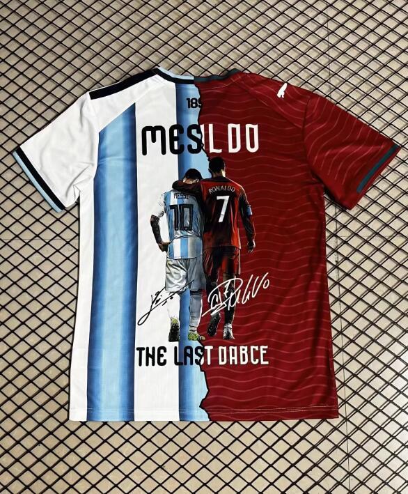 2026 2027 RONALDO MESSI white and red  Jersey Fan  Version