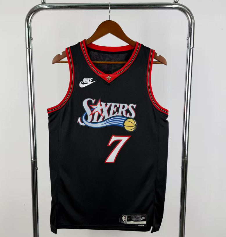 2026 NBA  Philadelphia 76ers  retro black  BROWN 7#