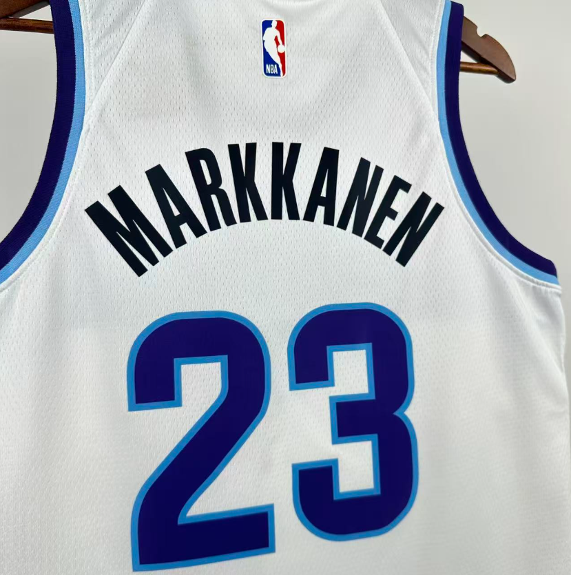 2026 NBA  Utah Jazz  White 23 # MARKKANEN