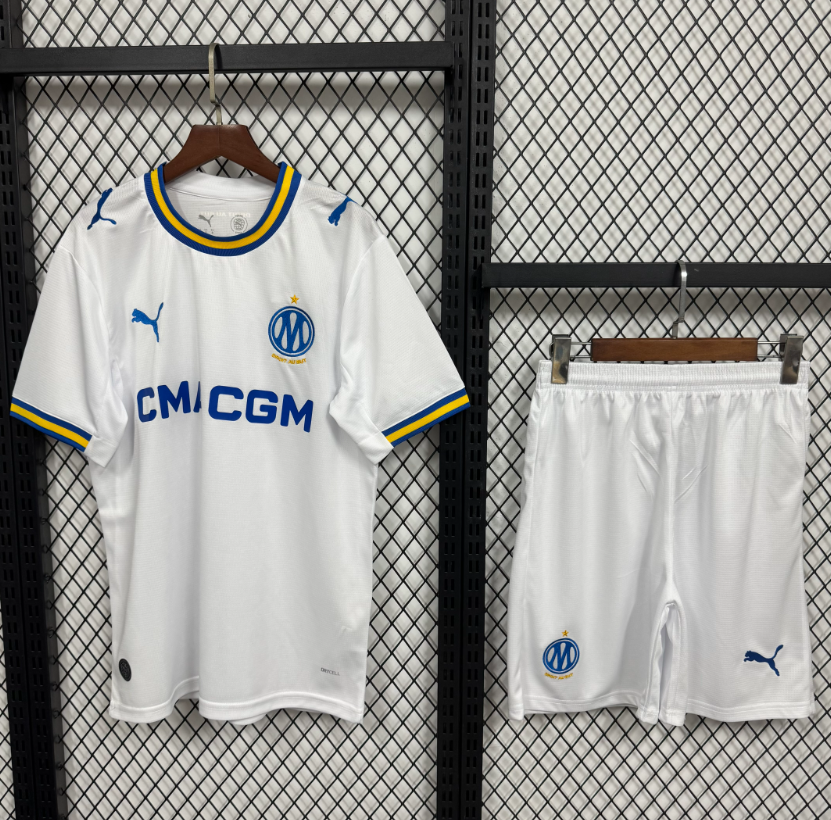 2026 2027 Marseille   Home   adult kit (shirt +short )  Jersey Fan Version