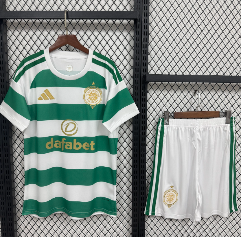 2026 2027  Celtic home  adult kit (shirt +short )   fan version with  ad