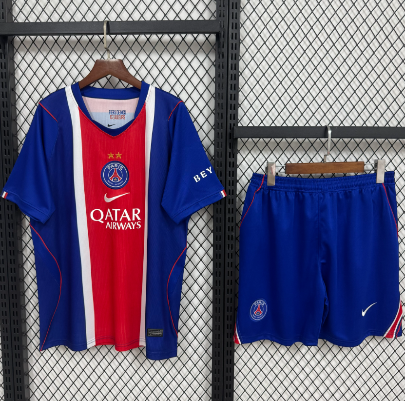 2026 2027 two star  Paris PSG  Home   adult kit (shirt +short )  Jersey Fan Version