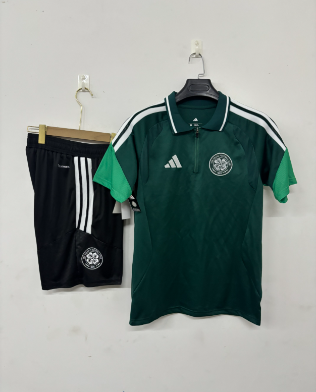 2026 2027 Celtic  adult  tracksuit  training suit  POLO  half zipper  short  sleeves
