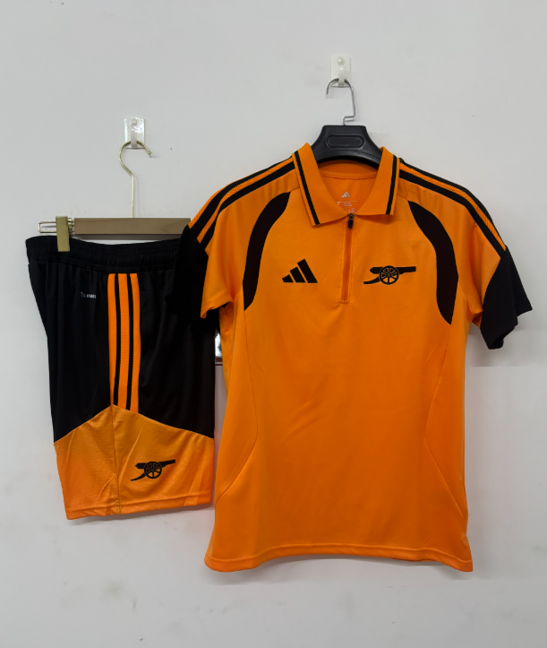 2026 2027 Arsenal  adult  tracksuit  training suit  POLO  half zipper  short  sleeves two color shorts can choose