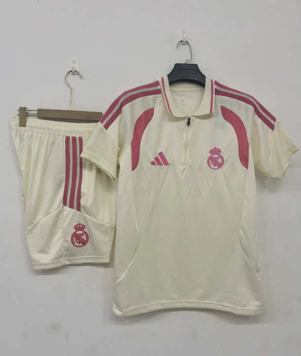 2026 2027  Real Madrid  adult  tracksuit  training suit  POLO  half zipper  short  sleeves