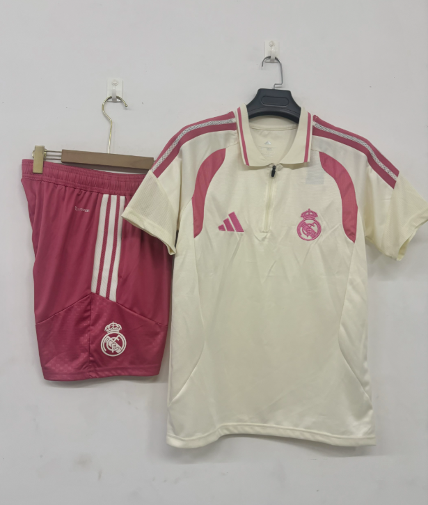 2026 2027  Real Madrid  adult  tracksuit  training suit  POLO  half zipper  short  sleeves