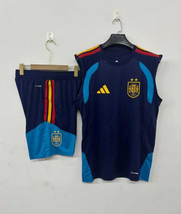 2026 2027 Two Stars  Spain adult  tracksuit  training suit  Vest no sleeves set