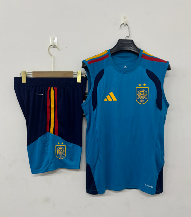 2026 2027 Two Stars  Spain adult  tracksuit  training suit  Vest no sleeves set