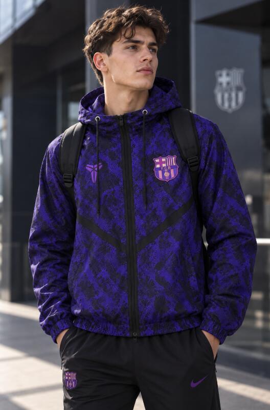 2026 2027 Barcelona windbreaker Purple  jacket soccer jersey