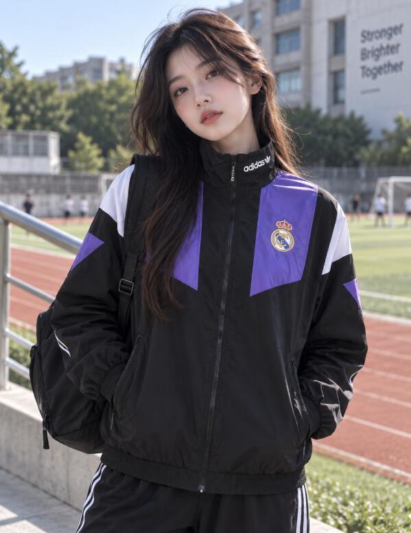 2026 2027 Real Madrid windbreaker black  jacket soccer jersey