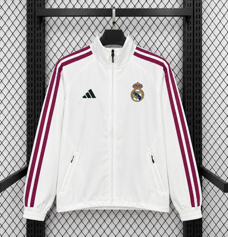 2026 2027 Real Madrid windbreaker whitejacket soccer jersey