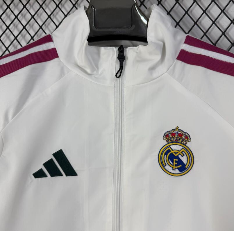 2026 2027 Real Madrid windbreaker whitejacket soccer jersey