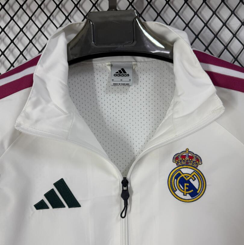 2026 2027 Real Madrid windbreaker whitejacket soccer jersey