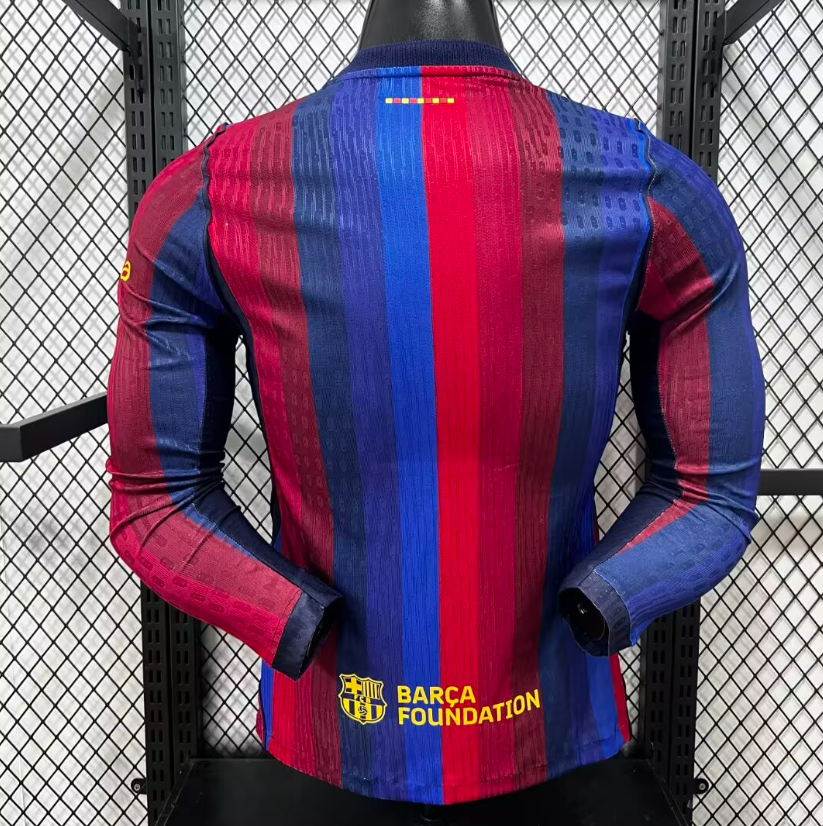 2026 2027 Barcelona Home Jersey Player Version  Long sleeves