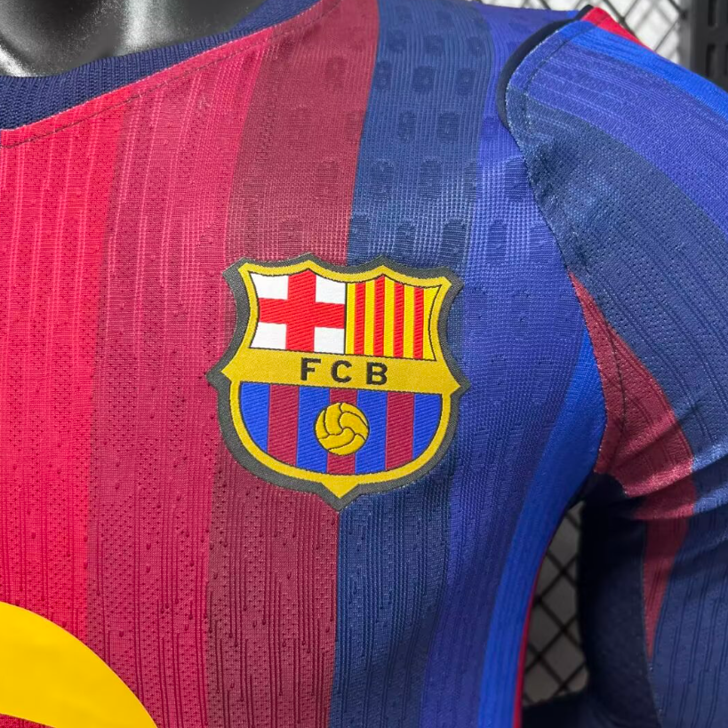 2026 2027 Barcelona Home Jersey Player Version  Long sleeves