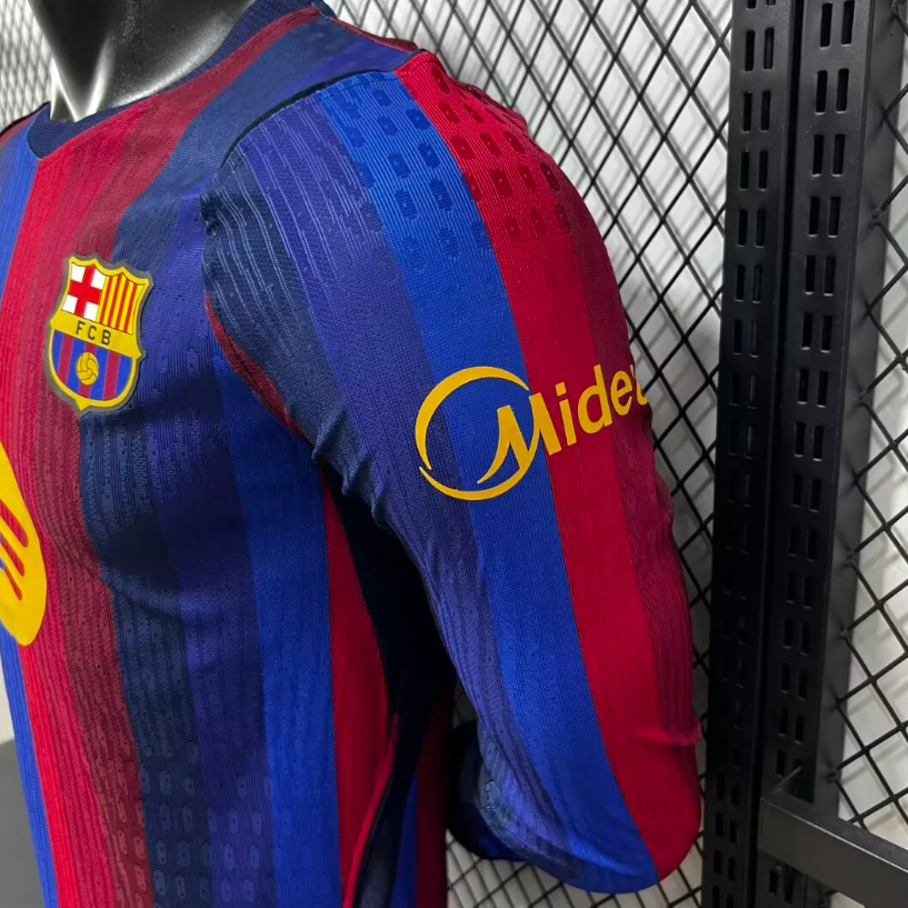 2026 2027 Barcelona Home Jersey Player Version  Long sleeves