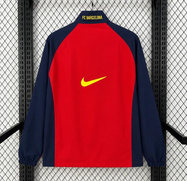 1998 Barcelona windbreaker red  jacket soccer jersey