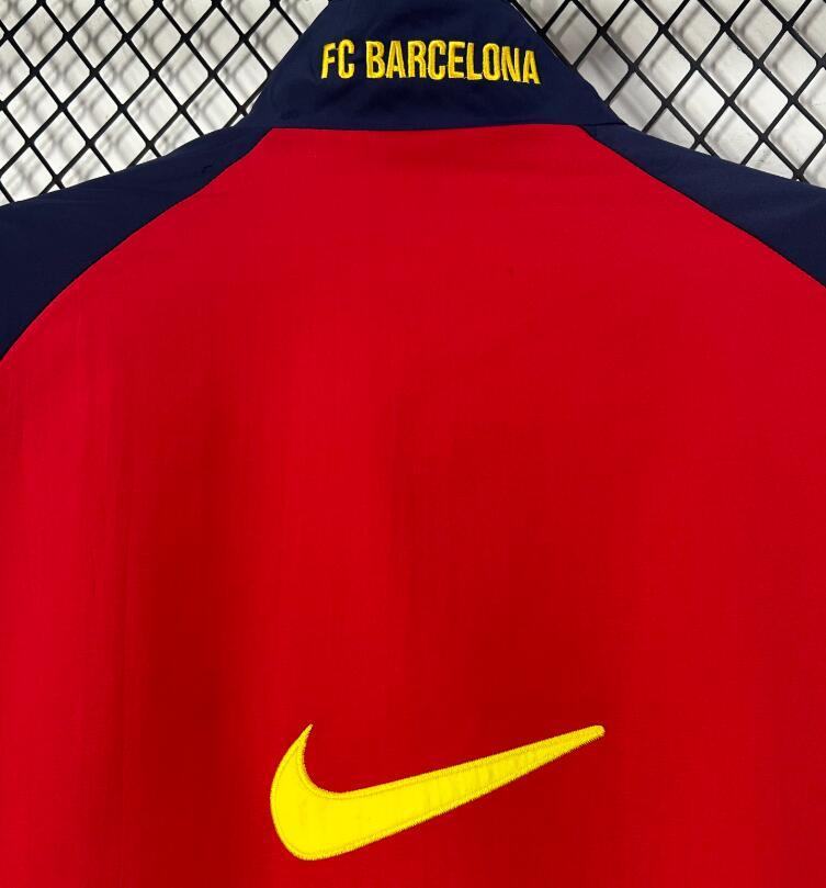1998 Barcelona windbreaker red  jacket soccer jersey