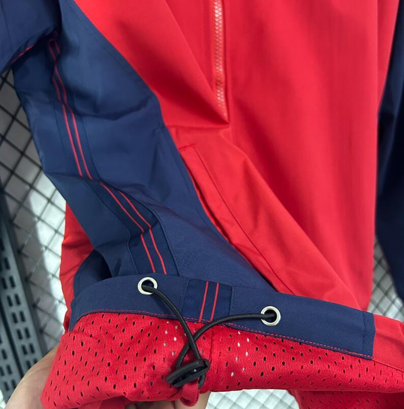 1998 Barcelona windbreaker red  jacket soccer jersey