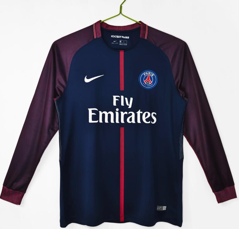 2017 20108   Retro Paris FC/  PSG  Home long sleeves  jersey