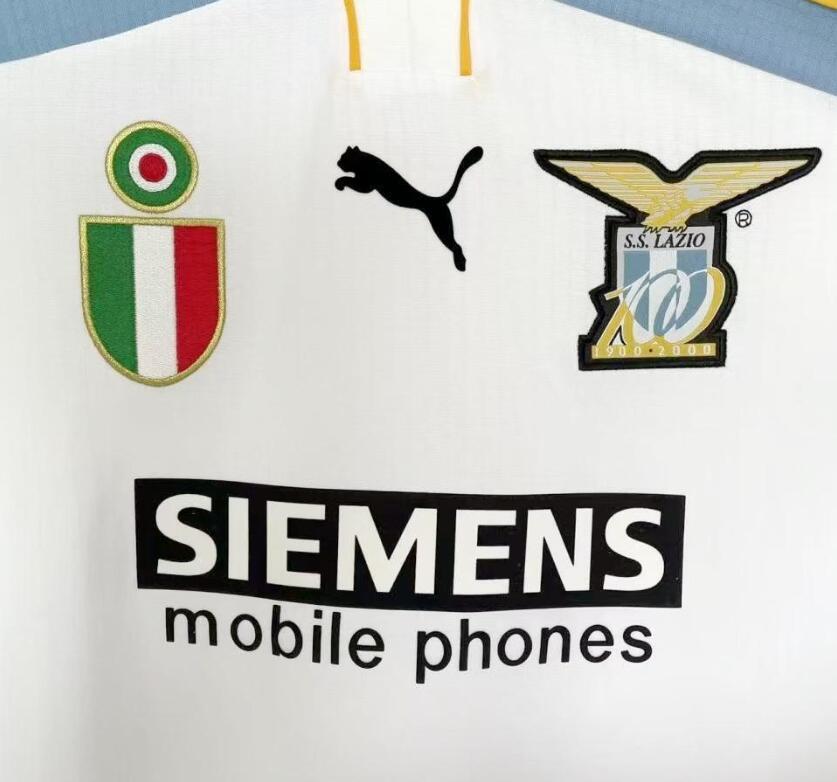 2000 2001   Retro Lazio  away long sleeves   jersey
