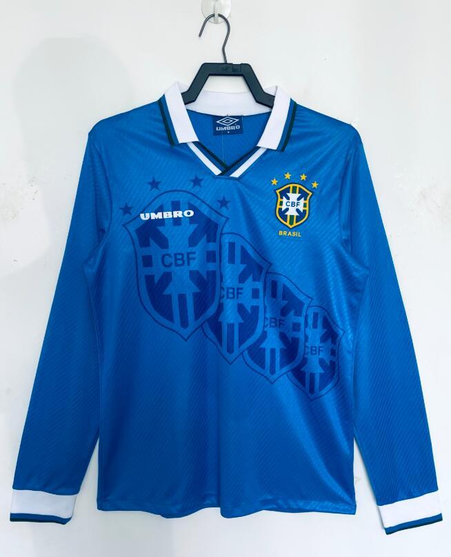 1996 Retro  Nation  Brazil  away  long sleeves  jersey