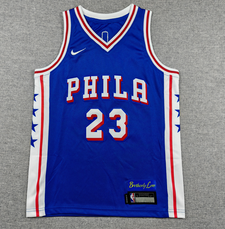 2026 KIDS  NBA  Philadelphia 76ers  retro black  James 23#