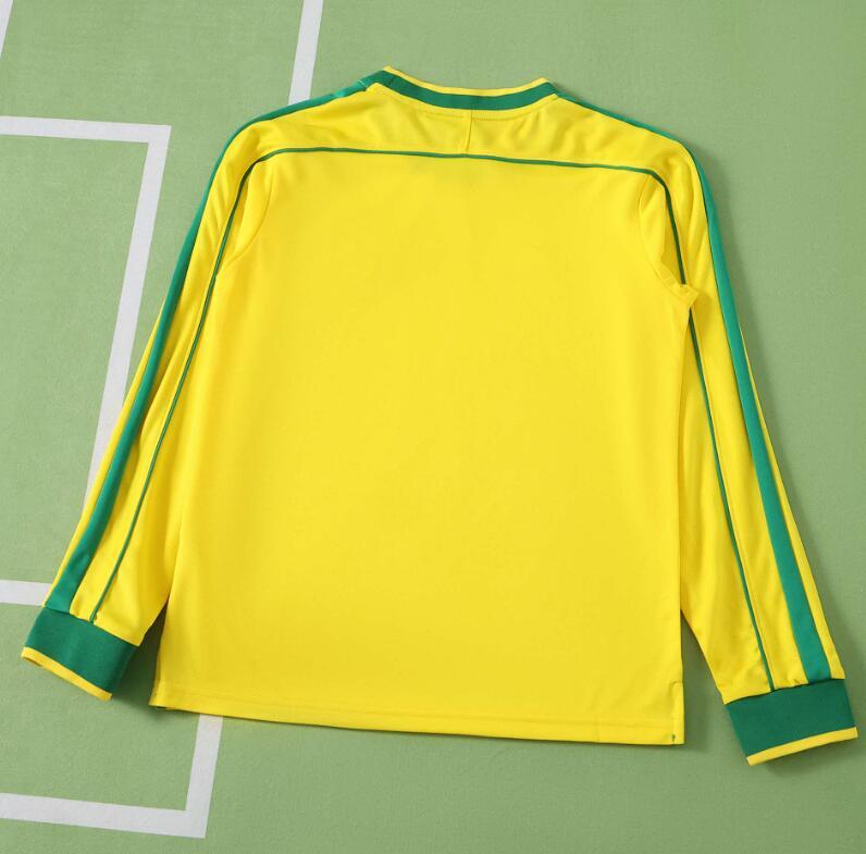 1998 Brazil  home retro Long sleeves Kids kit