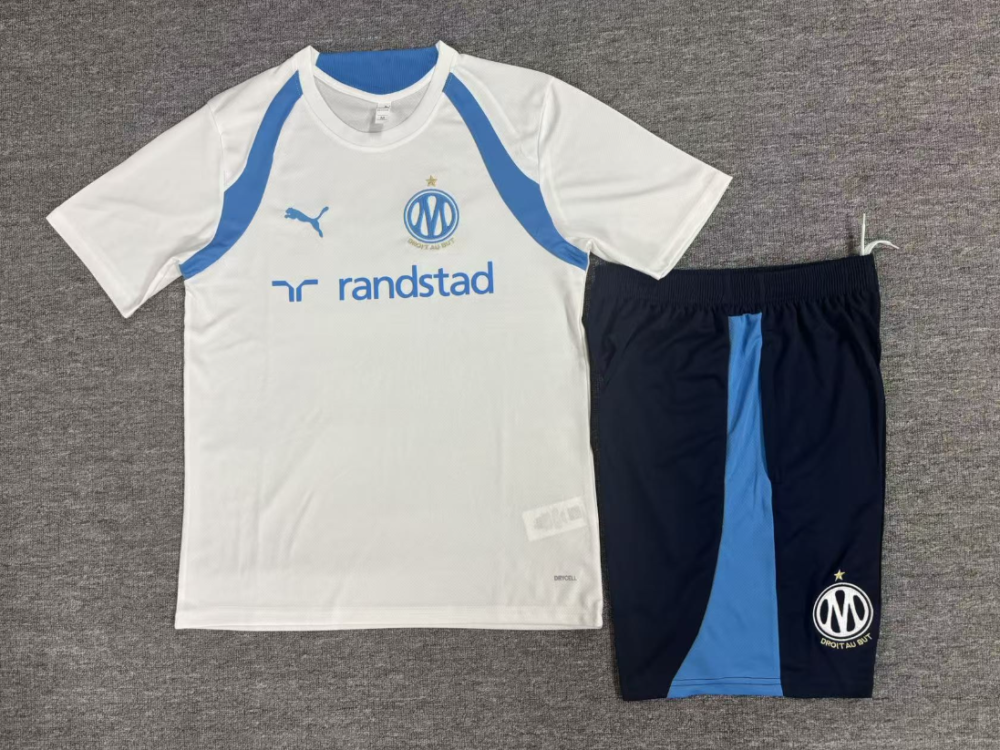 2026 2027 Marseille   adult and  kids  tracksuit  training suit  short  sleeves set