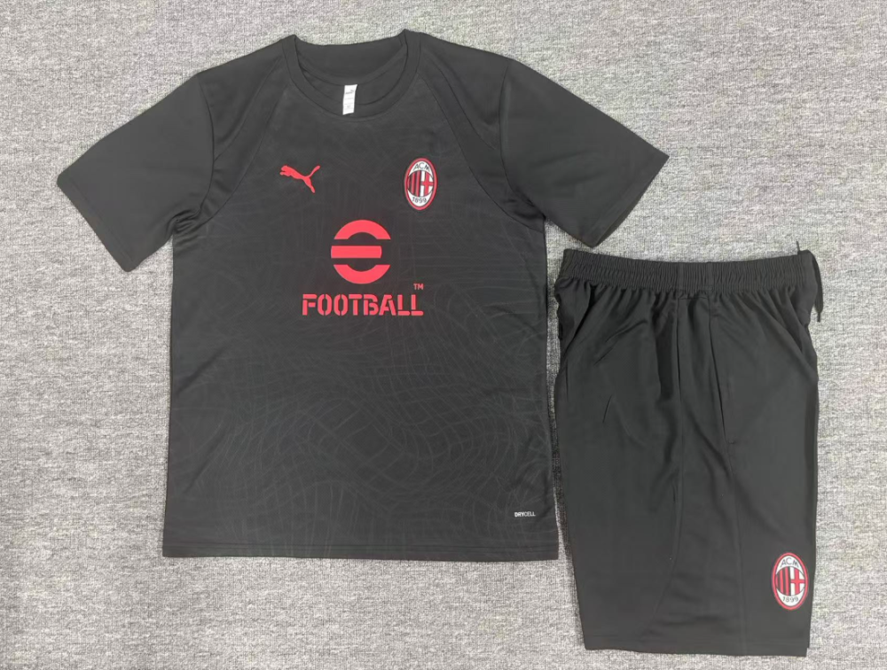 2026 2027 AC Milan adult and  kids  tracksuit  training suit  short  sleeves set