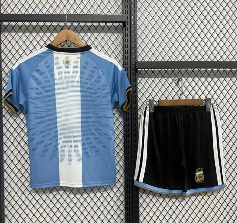 2026 2027  Argentina MESSI top thai best quality soccer Jersey kids kits sets
