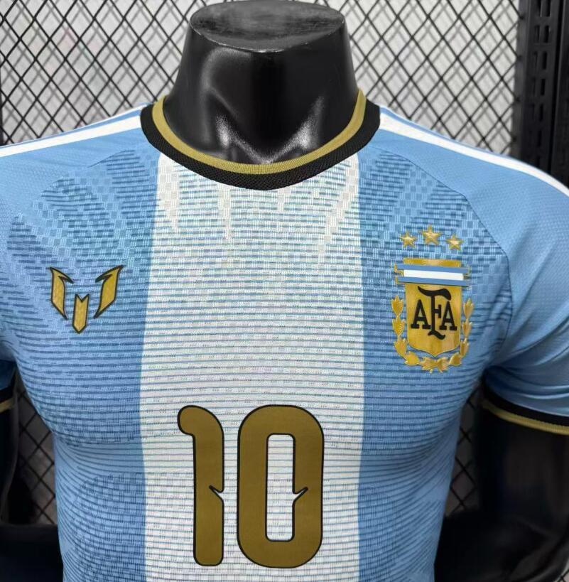 2026 2027 Argentina MESSI Home top version  soccer Jersey Player version 001