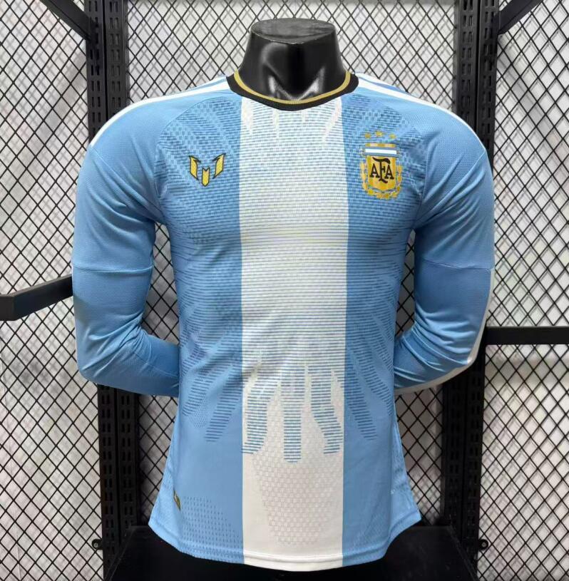 2026 2027 Argentina messi Home long soccer Jersey Player version 001