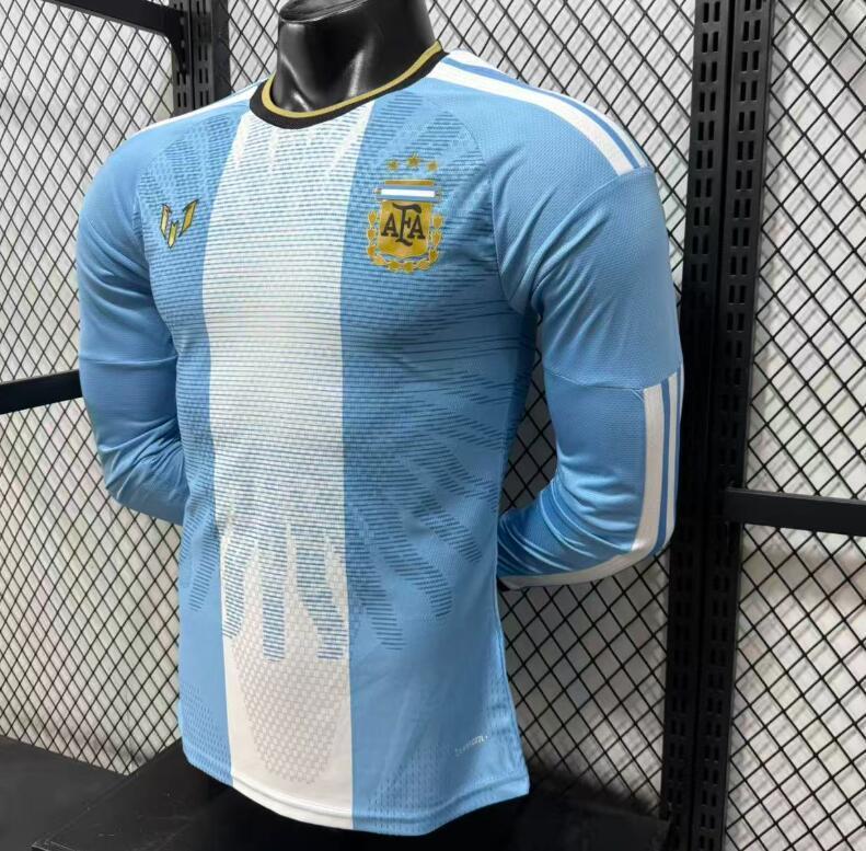 2026 2027 Argentina messi Home long soccer Jersey Player version 001