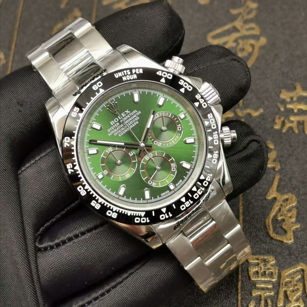 Rolex Men's Quartz Chronograph Watch VK Movt 904L Stainless Steel Sapphire Glass 40mm-RLX524