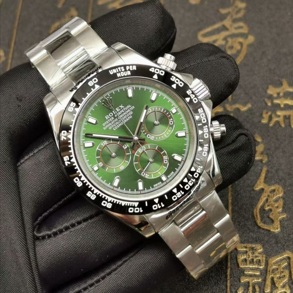 Rolex Men's Quartz Chronograph Watch VK Movt 904L Stainless Steel Sapphire Glass 40mm-RLX524